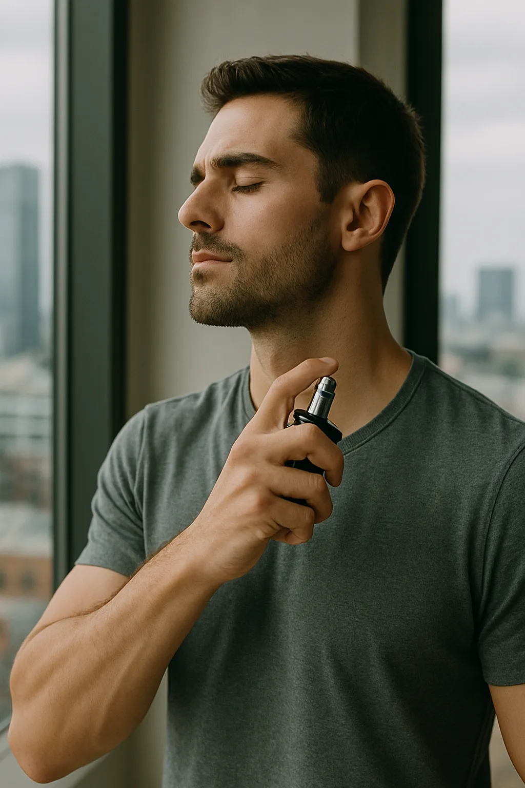 Ein Mann  mit  Parfum 